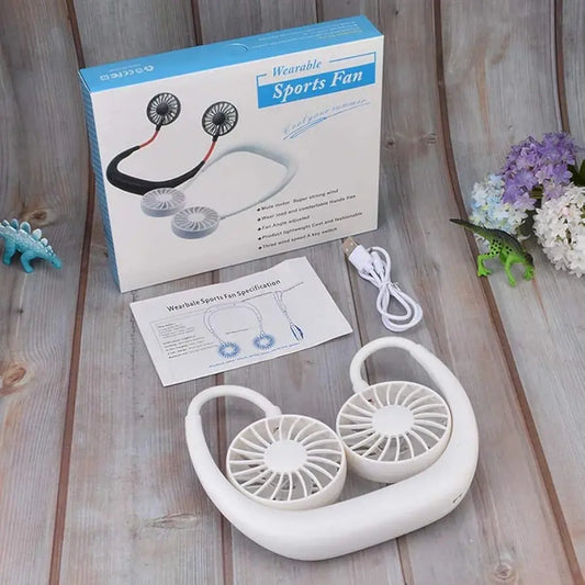 ZY-A1 portable USB rechargeable neck-hanging wearable electric sports fan SnapUp Pakistan