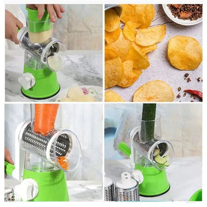 3-in-1 Kitchen Grater for Cheese Carrot Chocolate and Nuts with Suction Base