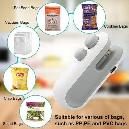2-in-1 Portable Mini Heat Bag Sealer Navy Blue White Pakistan COD Online Buy