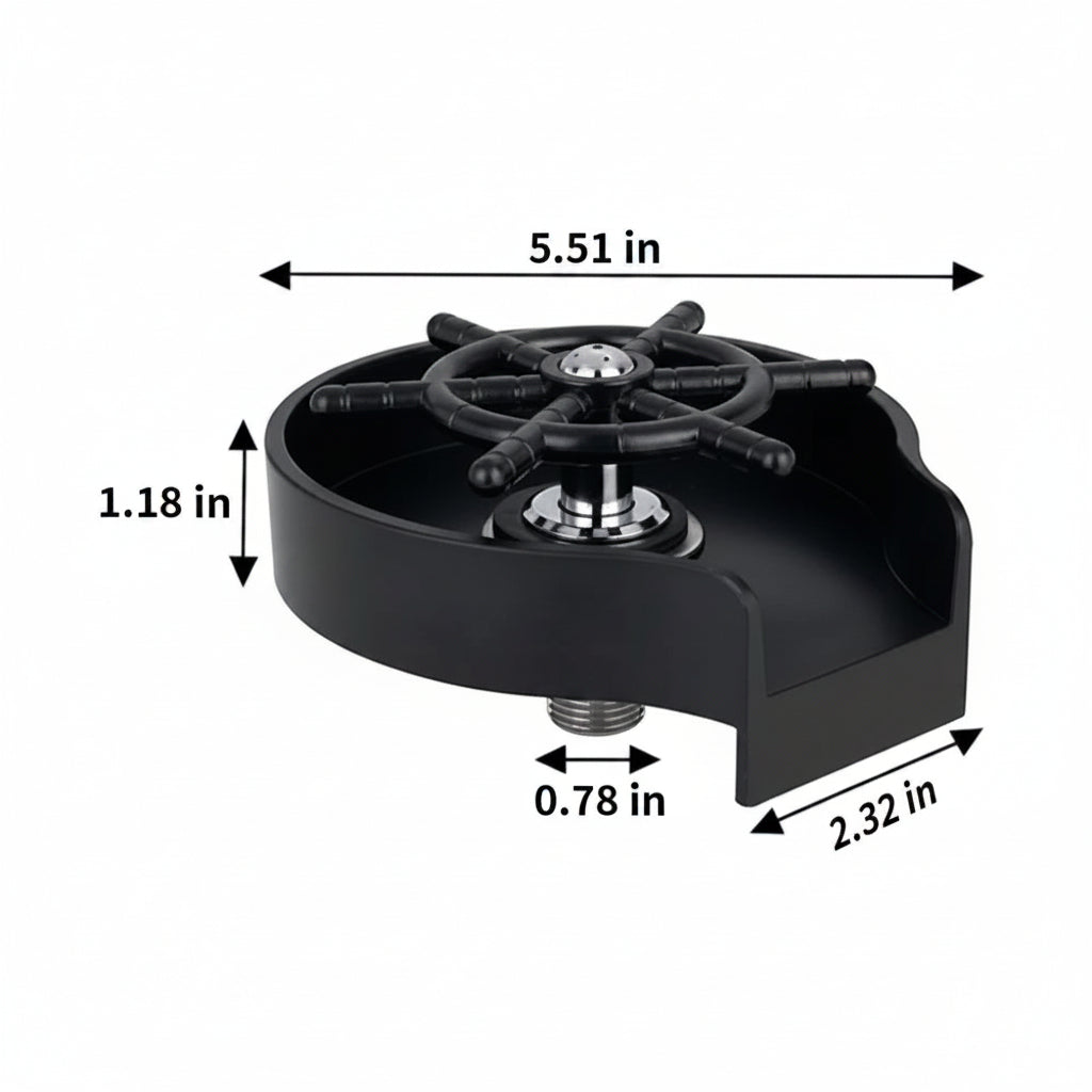Chrome ship wheel cup washer high pressure